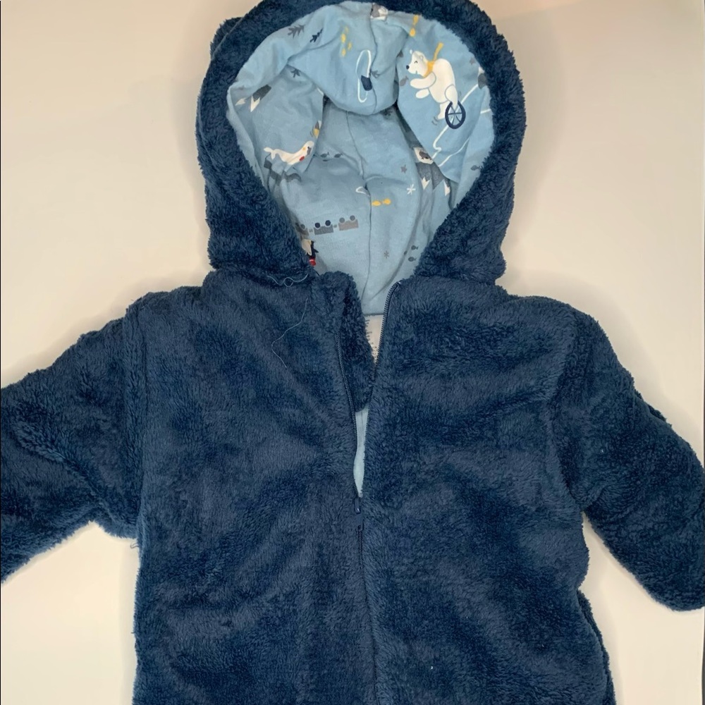 Blue baby snow suit